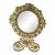 Late 19th Century Beveled Glass Mirror Gold Gilt Pierced Antique Aesthetic Movement, Victorian Table Wall Gilded Cast Iron Reticulated For Sale
