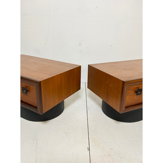 C. 1960s Rs Associates Mid-Century Modern Teak Nightstands - A Pair For Sale - Image 10 of 11