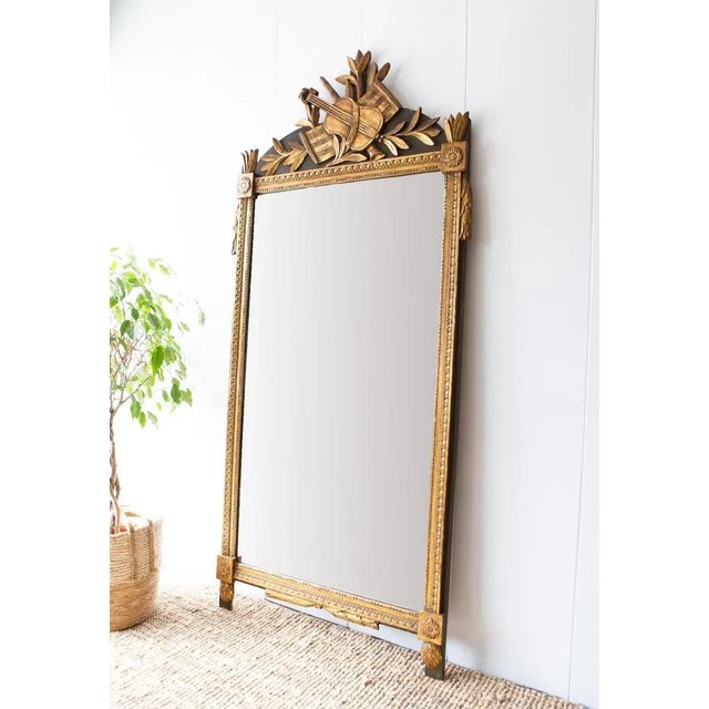 Antique French Louis XVI Style Mirror, 1900s For Sale - Image 3 of 11