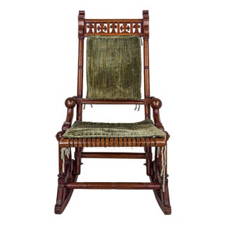 Late 19th Century Antique George Hunzinger Rocking Chair For Sale