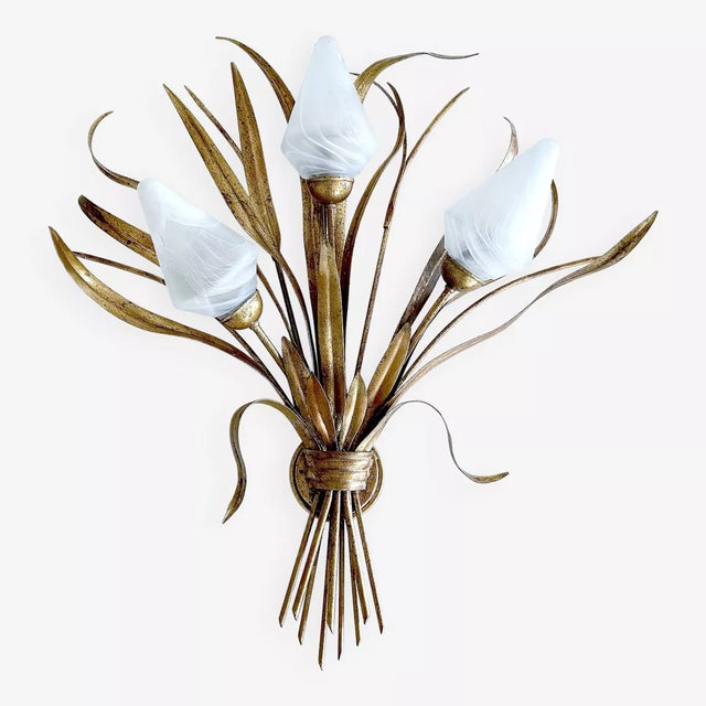 Large Vintage Tole Wall Light from Kögl For Sale - Image 3 of 18