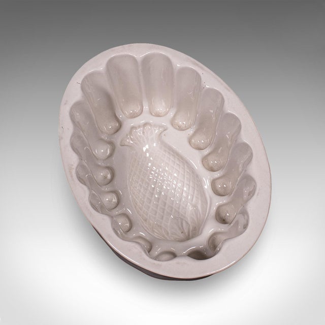 Victorian Set of 4 Antique Jelly Moulds, English, Ceramic, Country Kitchen, Victorian For Sale - Image 3 of 10