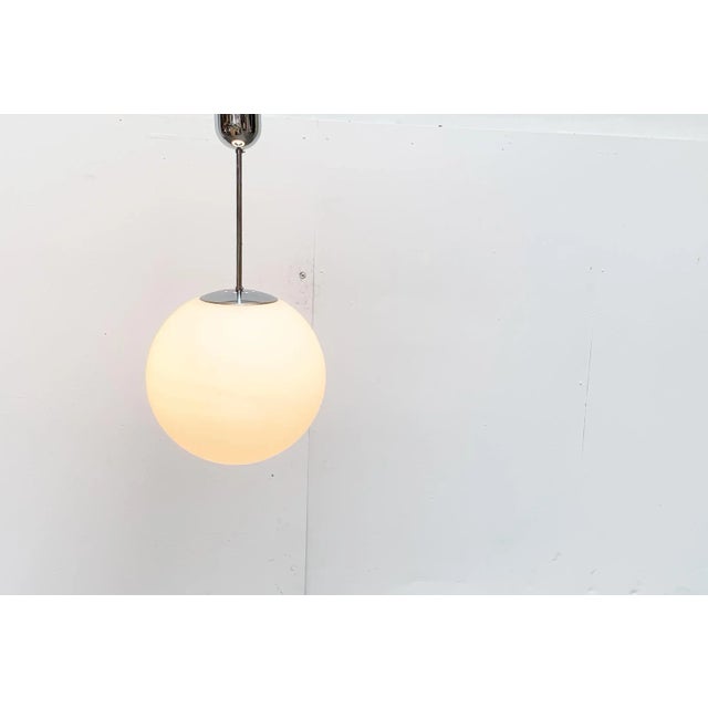 Vintage German Space Age Glass Ball Pendant Lamp from Limburg For Sale - Image 17 of 18