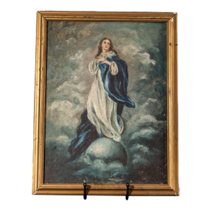 Early 20th Century "Immaculate Conception" | Framed After-Murillo Oil on Canvas Painting