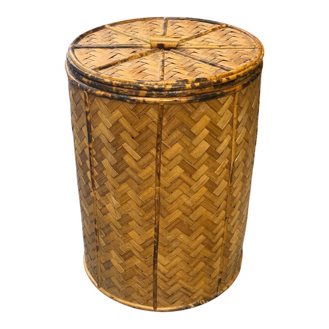 Tortoise Rattan Laundry Basket/Storage Bin For Sale