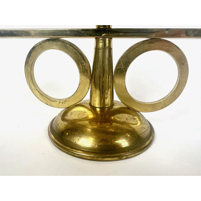 Large Brutalist German Brass Candleholder, 1970s For Sale - Image 6 of 11