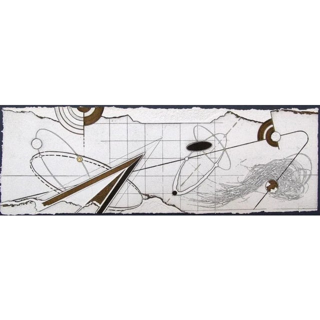 Artwork sold in perfect condition Etching on paper Colombe Duchêne from the Moulin De Larroque paper mill. Hand signed and...