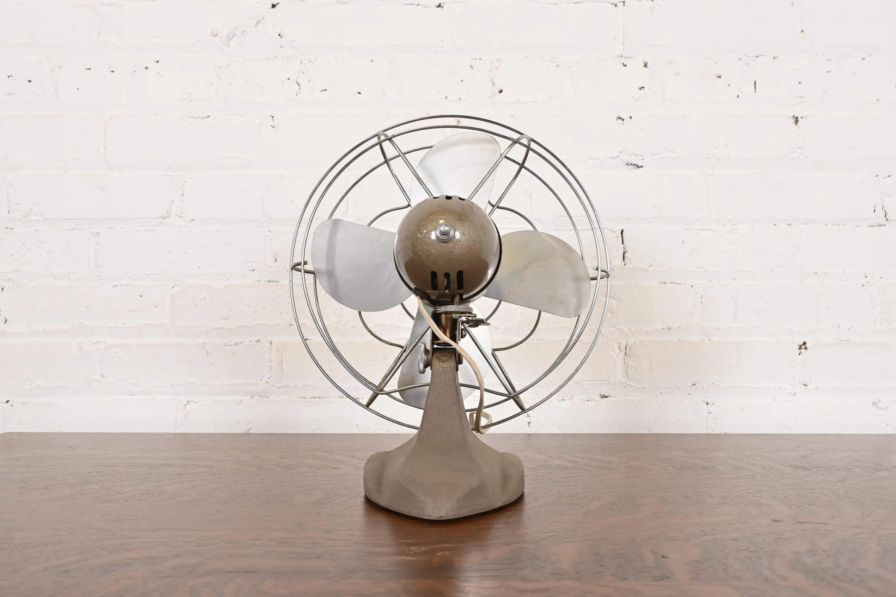 MANNING BOWMAN ヴィンテージ 扇風機 USA 1950年代 Mid-Century Modern Industrial Cast Iron Metal Oscillating Table