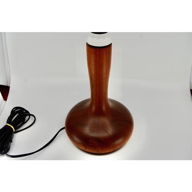 Vintage Teak Table Lamp from Domus, Denmark, 1960 For Sale - Image 3 of 10
