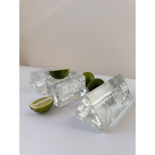 Arkipelago Ice Glass Candleholders by Timo Sarpaneva for Iittala, Finland, 1980s, Set of 3 For Sale - Image 14 of 15