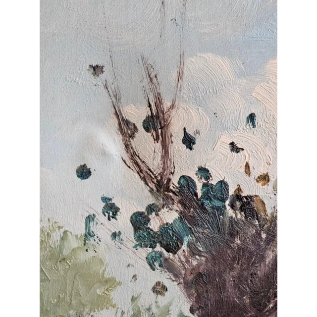 Mid 20th Century Vintage Landscape Painting, Oil on Canvas, Signed For Sale - Image 5 of 5