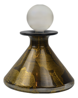 Studio Glass Perfume Bottle with Gold Leaf from Isle of Wight, 1970s