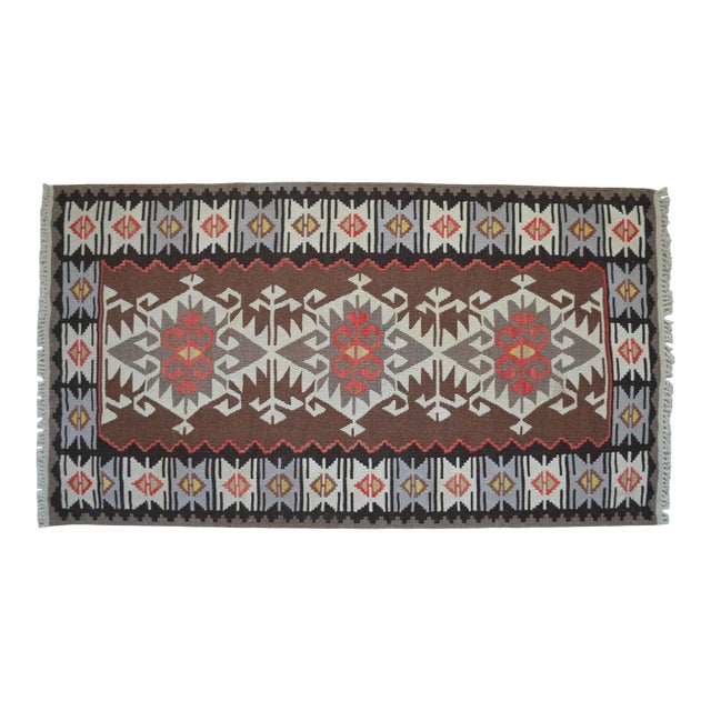 1980s Hand Woven Turkish Rug For Sale