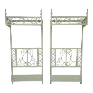 1960s Hollywood Regency Bamboo Twin Headboards For Sale