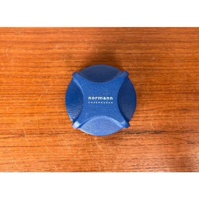Danish Blue Cast Iron Candleholder from Normann Copenhagen For Sale - Image 15 of 16