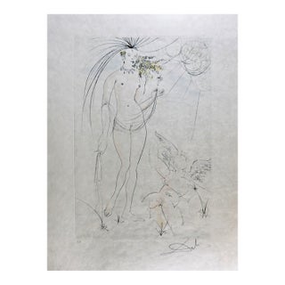 Share Dali Hommage a Albrecht Durer Venus & Cupid H/Sig Num Dali Archives Certified For Sale