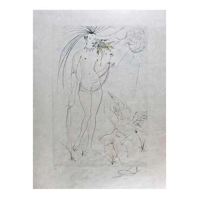 Share Dali Hommage a Albrecht Durer Venus & Cupid H/Sig Num Dali Archives Certified For Sale
