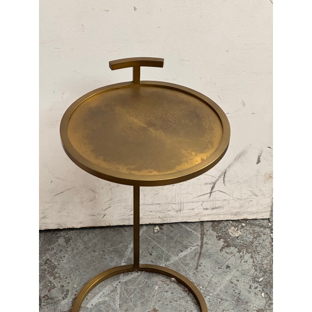 Restoration Hardware 1930s Martini Round Side Table For Sale - Image 9 of 12