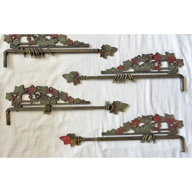 Early 20th Century Victorian Swing Arm Curtain Rods- Set of 7 For Sale - Image 4 of 12