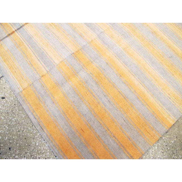 Galerie Shabab Collection Mid-20th Century Handmade Turkish Striped Flat-Weave Kilim Accent Rug For Sale - Image 9 of 10