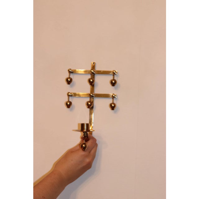 Mid-Century Swedish Brass Sconces by Kee Mora, Set of 2 For Sale - Image 10 of 11