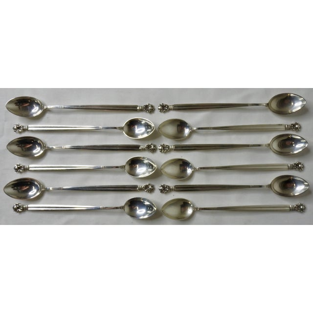 Metal 1917 Georg Jensen "Acorn" Sterling Silver Flatware For Sale - Image 7 of 11