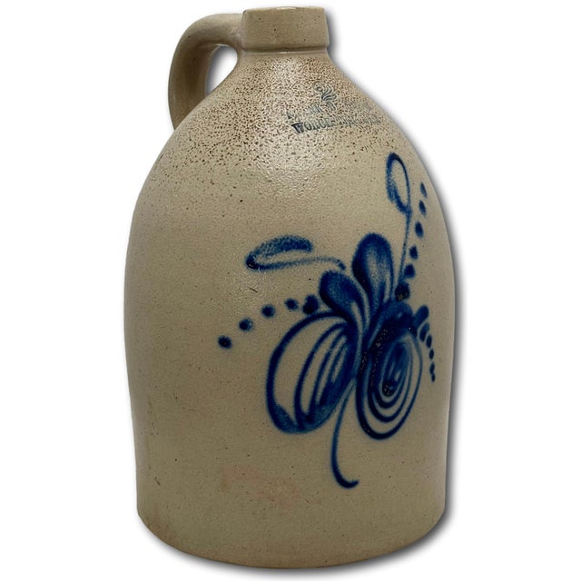 This Really is an Exceptionally Nice Looking Antique American Primitive Stoneware Jug. Circa Late 19th Century - Approx...