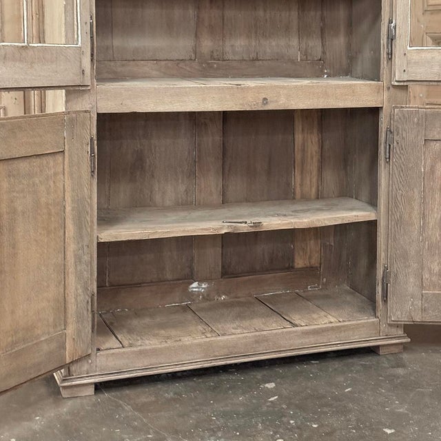 18th Century French Provincial Stripped Oak Bookcase For Sale - Image 18 of 18