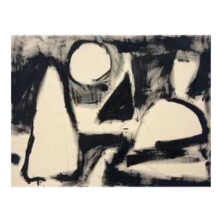 Far Away Place, Contemporary Mid Century Modern Abstract Painting by Matt Higgins For Sale