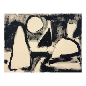 Far Away Place, Contemporary Mid Century Modern Abstract Painting by Matt Higgins