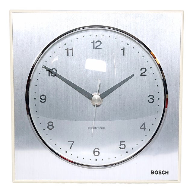 Vintage Electronic Wall Clock from Bosch, Germany, 1970s For Sale