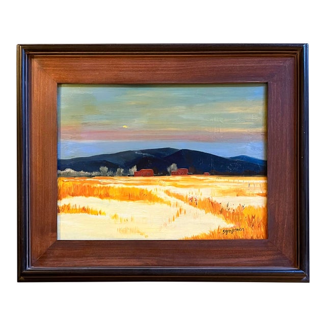 1990 Oil Painting of a Taos Winter Scene For Sale