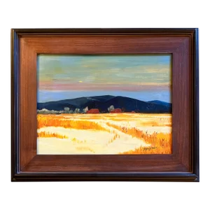 1990 Oil Painting of a Taos Winter Scene