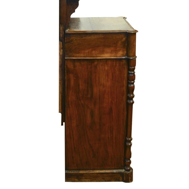 Servant Sideboard in Walnut Inlaid with France Mirror, 1850s For Sale - Image 6 of 18