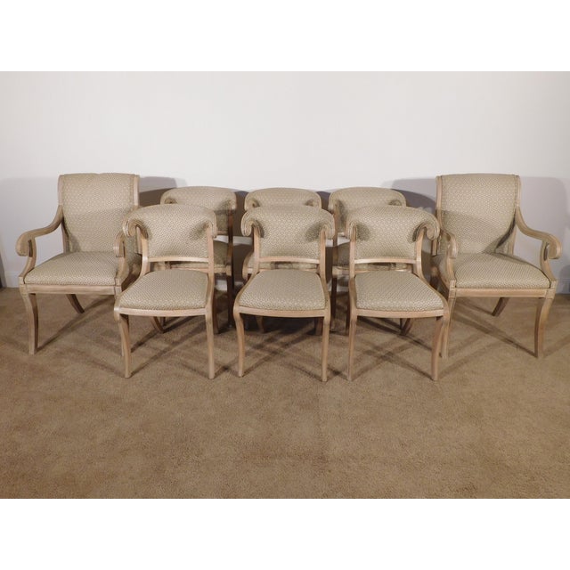 Traditional Vintage Set of 8 Casa Stradivari Nyc Custom Klismos Dining Chairs 2 Arms 6 Sides For Sale - Image 3 of 18