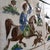 Set of Six Antique Persian Qajar Tiles Depicting Hunters on Horseback, 19th Century For Sale - Image 12 of 14