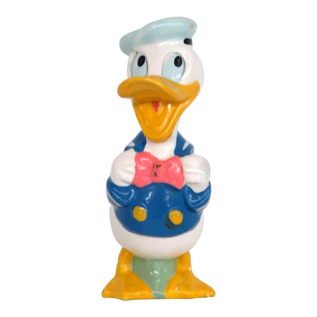 Donald Duck Ceramic Figurine 1960s Original Dan Brechner Licensed Disney 4834b For Sale