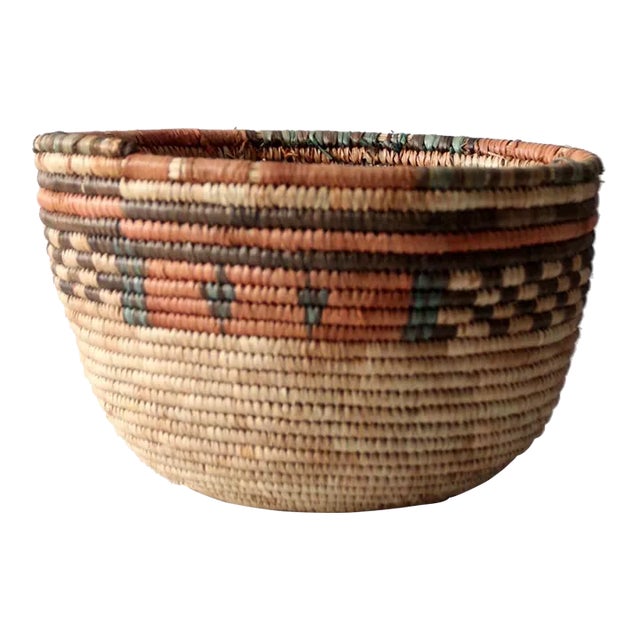 Vintage Coiled Basket For Sale