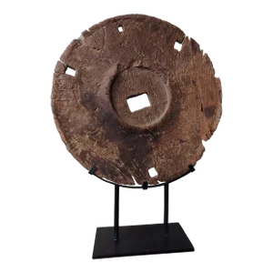 Antique 18th Century Chinese Oxcart Wagon Wheel