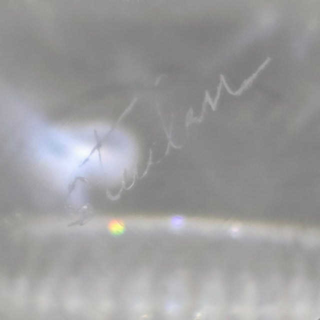 Transparent Vintage Steuben Signed Clear Crystal Footed Centerpiece Bowl For Sale - Image 8 of 9