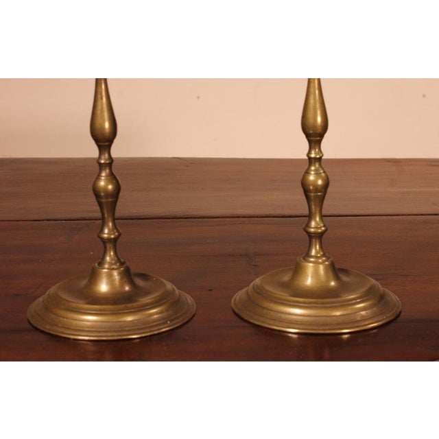 Small 18th Century Candlesticks in Bronze, Set of 2 For Sale - Image 9 of 11