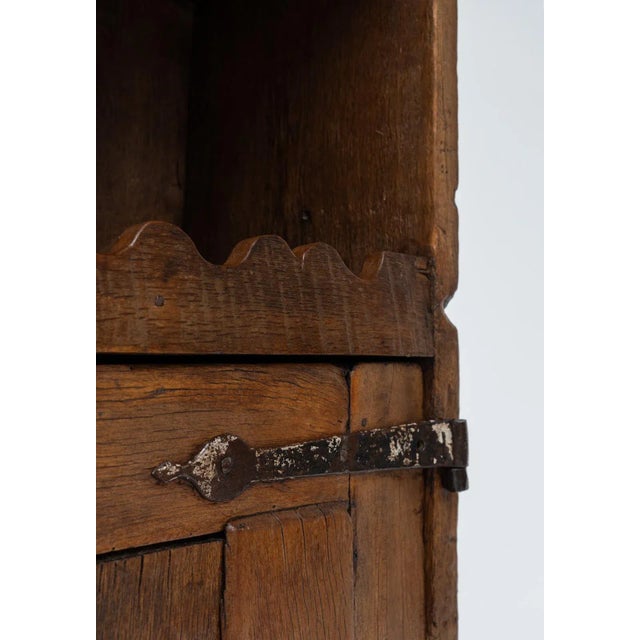 Wood Rustic Folk Art Travail Populaire Cabinet, France, 19th Century For Sale - Image 7 of 12