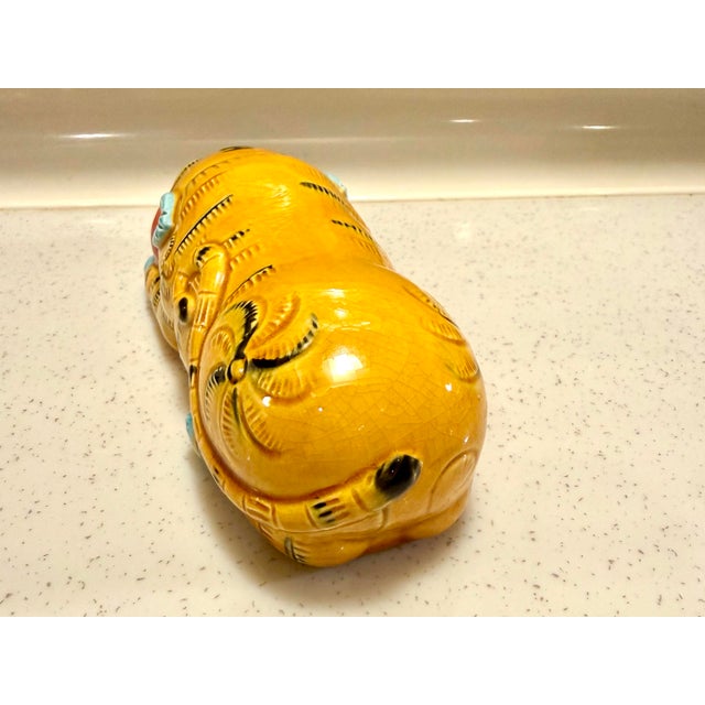 Late 20th Century T’ang Tri Color Ceramic Tiger For Sale In Milwaukee - Image 6 of 7
