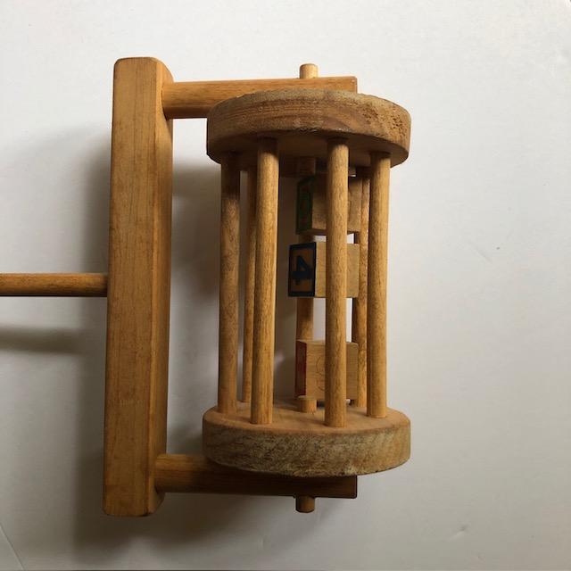 Traditional Vintage Wooden Child's Rolling Blocks Toy For Sale - Image 3 of 3