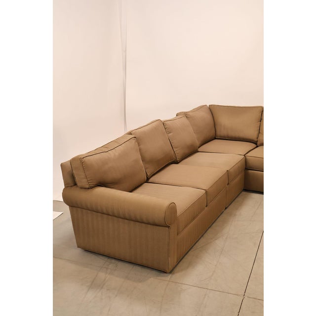 Ethan Allen Ethan Allen Upholstered Custom Sectional Sofa With Chaise For Sale - Image 4 of 18