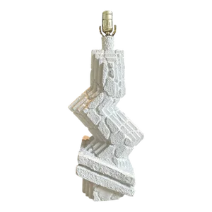 1970’s Vintage Zig Zag Plaster Table Lamp by Ziggaraut