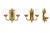 Metal Vintage Brass Wall Lights with Frosted Glass Globes, 1960s, Set of 3 For Sale - Image 7 of 7