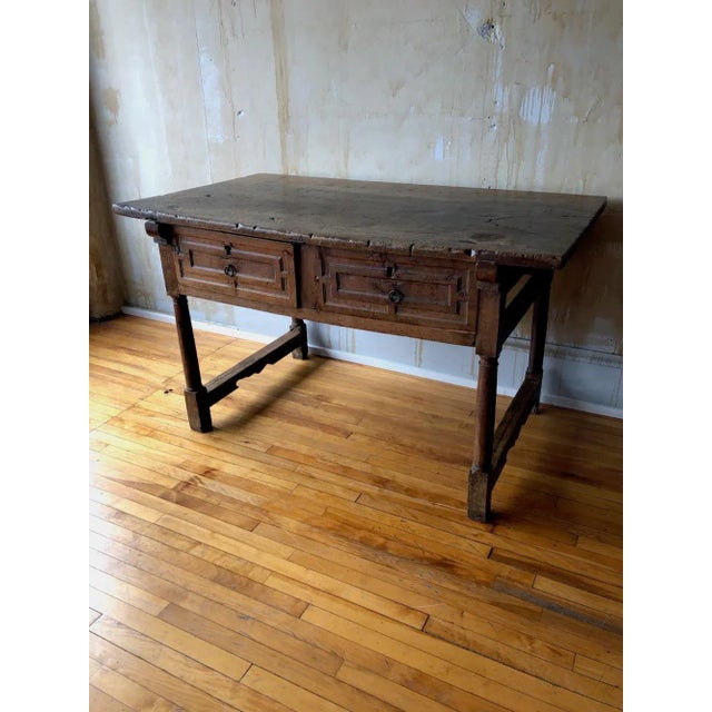 Brown Italian Antique Side Table For Sale - Image 8 of 12