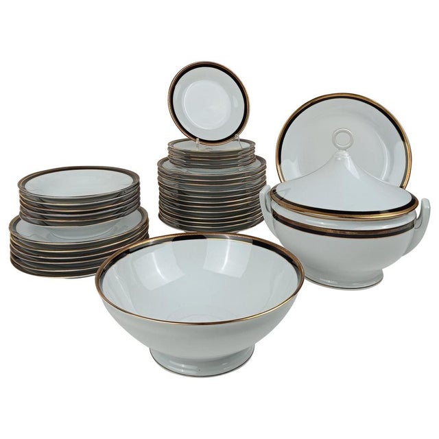 China Dinner Service attributed to Richard Ginori, 1980s, Set of 33 For Sale - Image 18 of 18