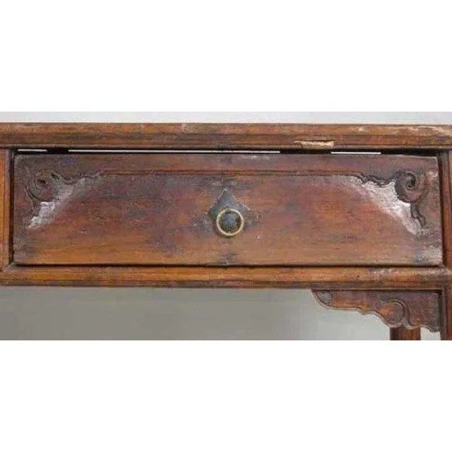 Chinese Shanxi Province Cypress and Pine Drawing Table For Sale - Image 4 of 5